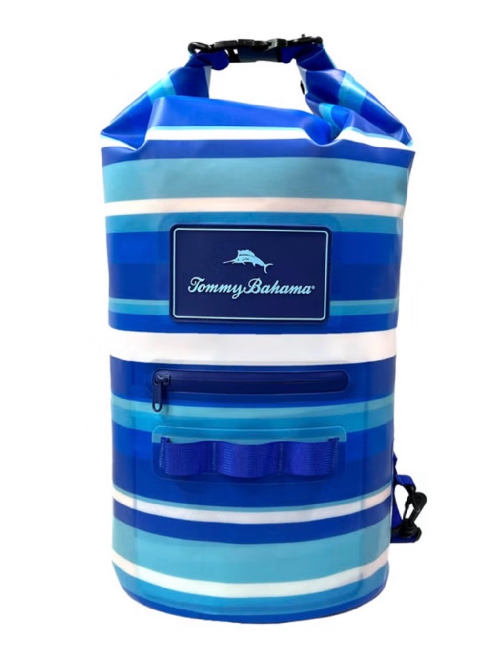 Tommy Bahama Waterproof Dry Bag 20L Food Safe Boat Kayak Beach Bag Blue Stripe